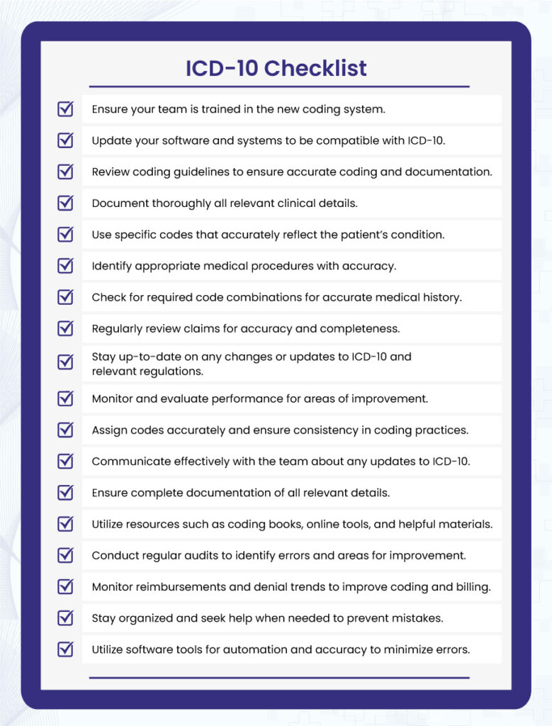 ICD-10 Checklist