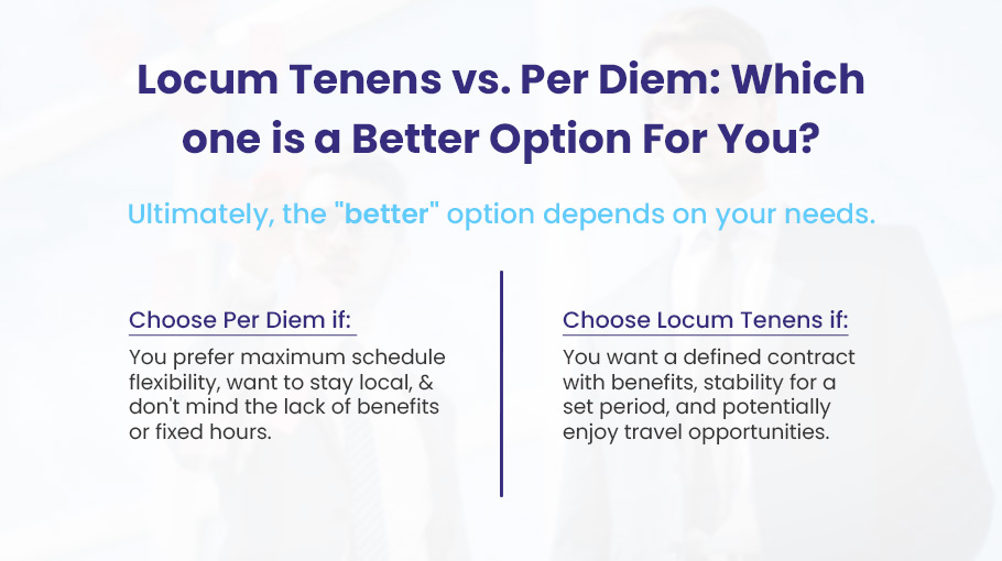 Locum Tenens vs Per Diem which is good
